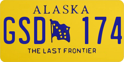 AK license plate GSD174