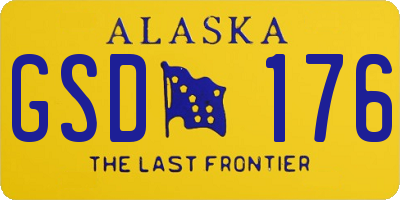 AK license plate GSD176