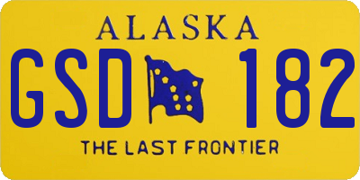 AK license plate GSD182