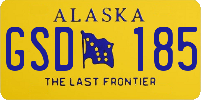 AK license plate GSD185