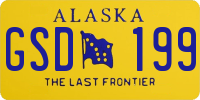 AK license plate GSD199