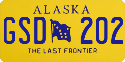 AK license plate GSD202