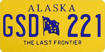 AK license plate GSD221
