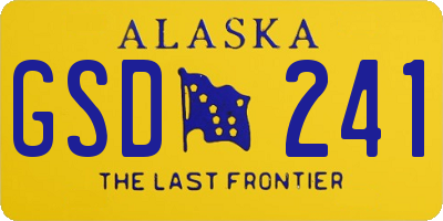 AK license plate GSD241