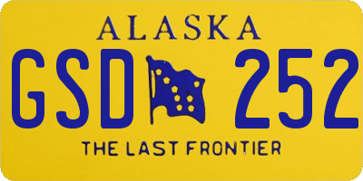 AK license plate GSD252