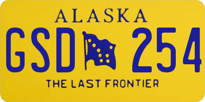 AK license plate GSD254