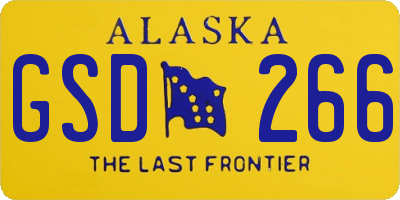 AK license plate GSD266