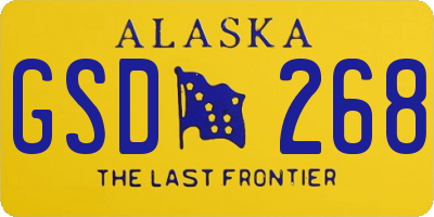 AK license plate GSD268