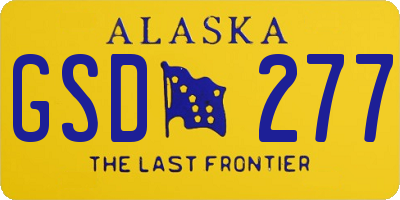 AK license plate GSD277