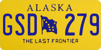 AK license plate GSD279