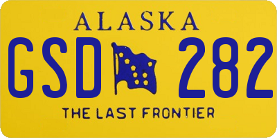 AK license plate GSD282