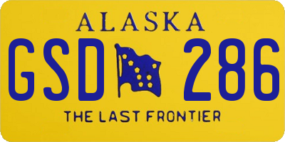 AK license plate GSD286
