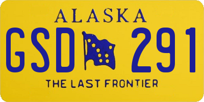 AK license plate GSD291