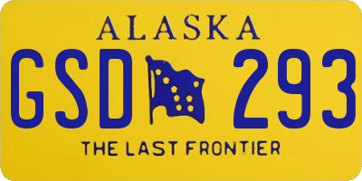 AK license plate GSD293