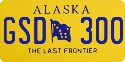 AK license plate GSD300