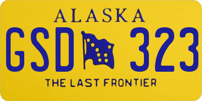 AK license plate GSD323
