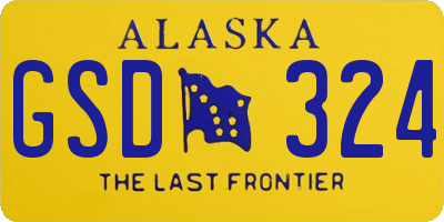 AK license plate GSD324