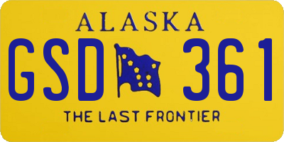 AK license plate GSD361