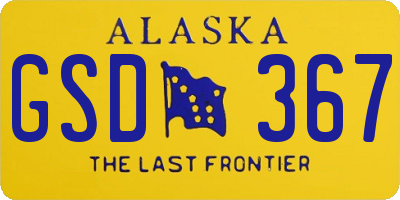 AK license plate GSD367