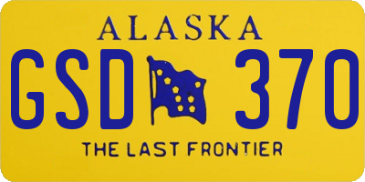 AK license plate GSD370