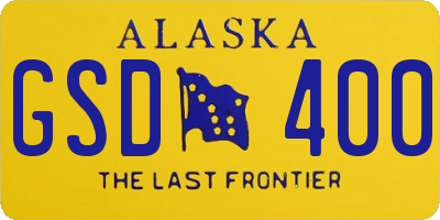 AK license plate GSD400