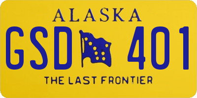 AK license plate GSD401