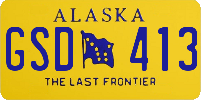 AK license plate GSD413