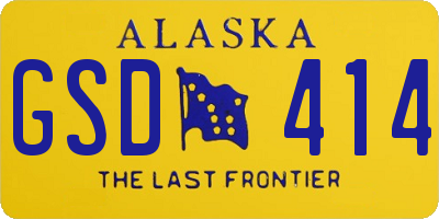 AK license plate GSD414