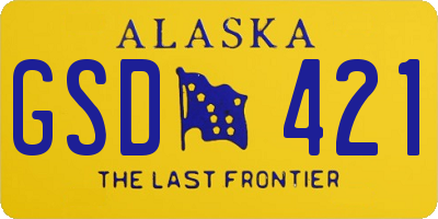 AK license plate GSD421