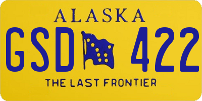 AK license plate GSD422