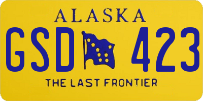 AK license plate GSD423