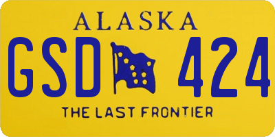 AK license plate GSD424