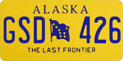 AK license plate GSD426