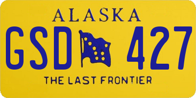 AK license plate GSD427