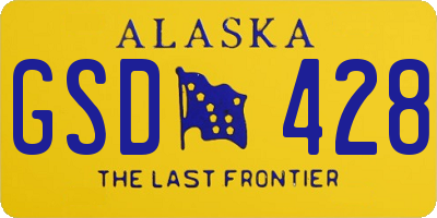 AK license plate GSD428