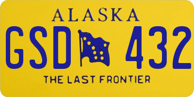 AK license plate GSD432