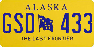 AK license plate GSD433