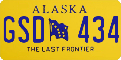 AK license plate GSD434