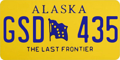 AK license plate GSD435