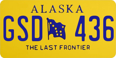 AK license plate GSD436