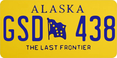 AK license plate GSD438