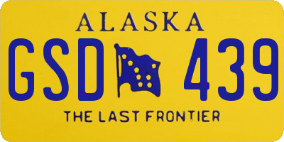 AK license plate GSD439