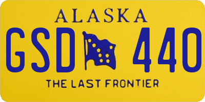 AK license plate GSD440