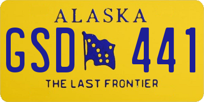 AK license plate GSD441