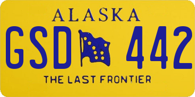 AK license plate GSD442