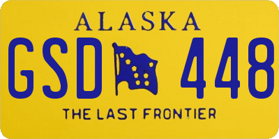 AK license plate GSD448