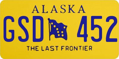 AK license plate GSD452