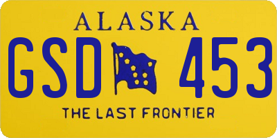 AK license plate GSD453