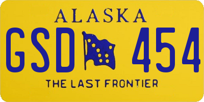 AK license plate GSD454