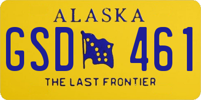 AK license plate GSD461